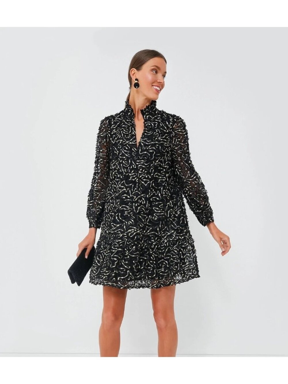 Tuckernuck Nightly Organza Palmerston Dress S Small Long Sleeve Cocktail Party